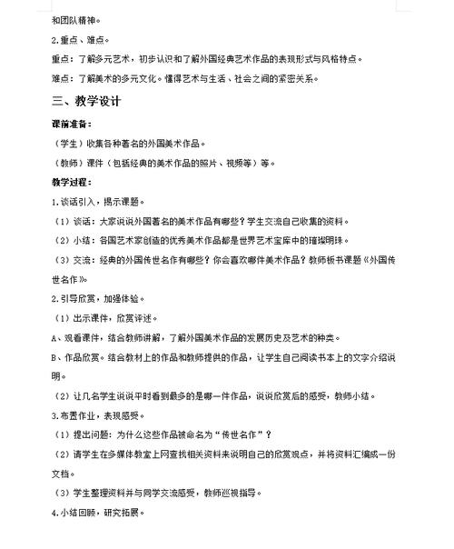 美术学科知识与教学能力重点