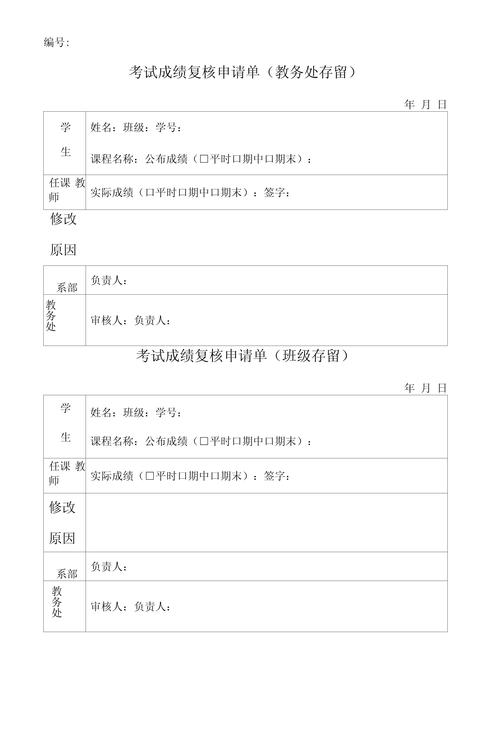四川艺考成绩复查申请表