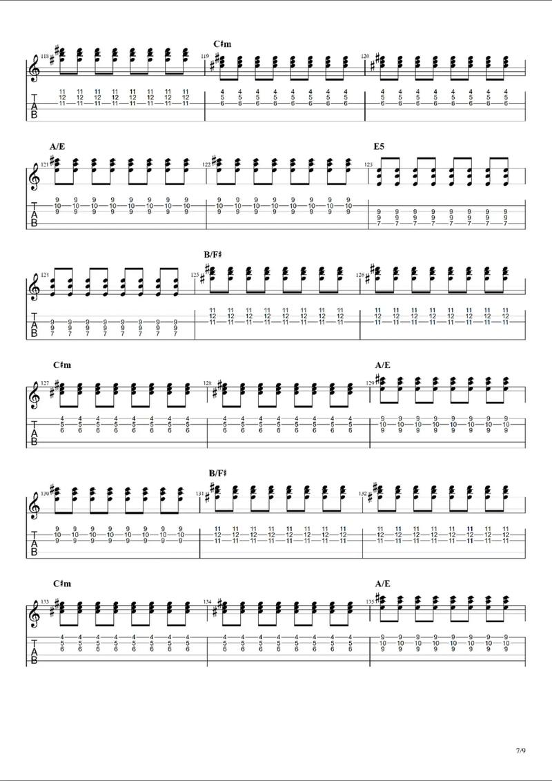 流行音乐中电吉他的编配