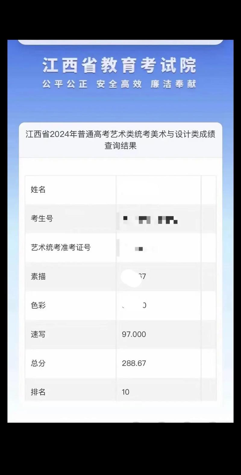 渭南大学的艺考成绩查询