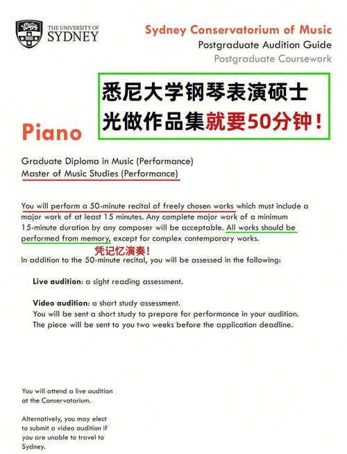 澳洲音乐硕士不用作品集