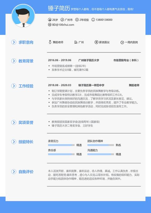舞蹈培训学校校长简历
