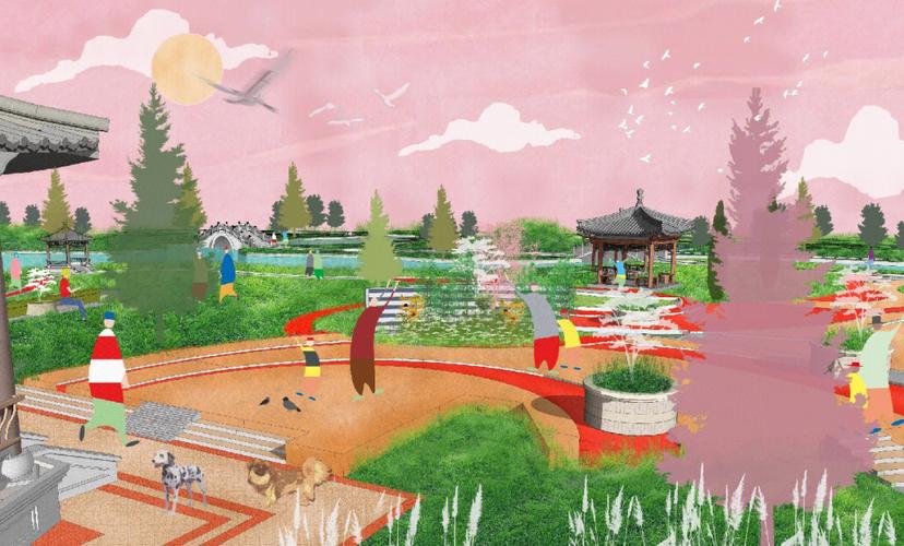 景观设计动画效果图音乐