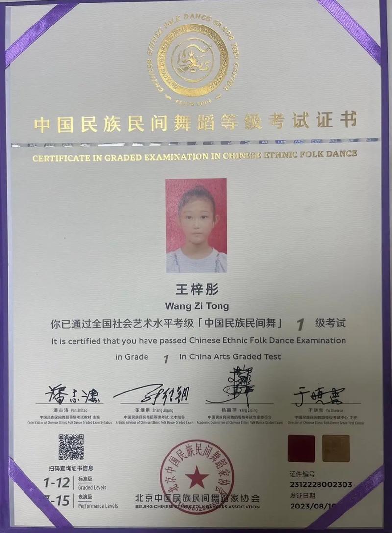 舞蹈证书级别证书划分