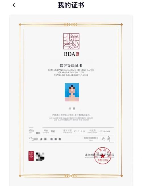 舞蹈证书级别证书划分
