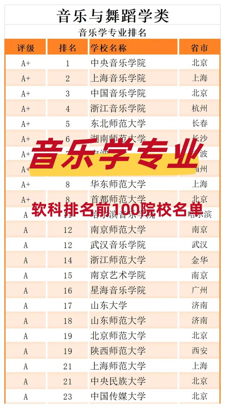 哪些学校有音乐专科学校