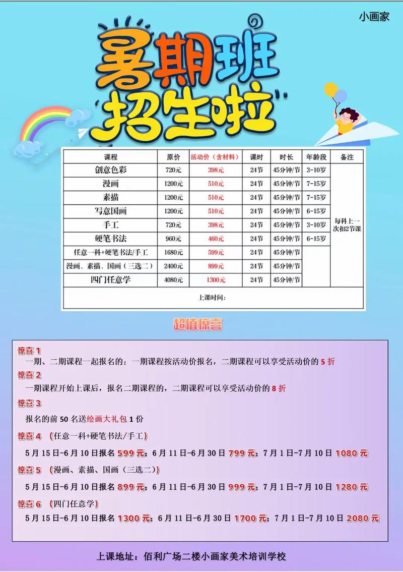 少儿美术培训班招生简章