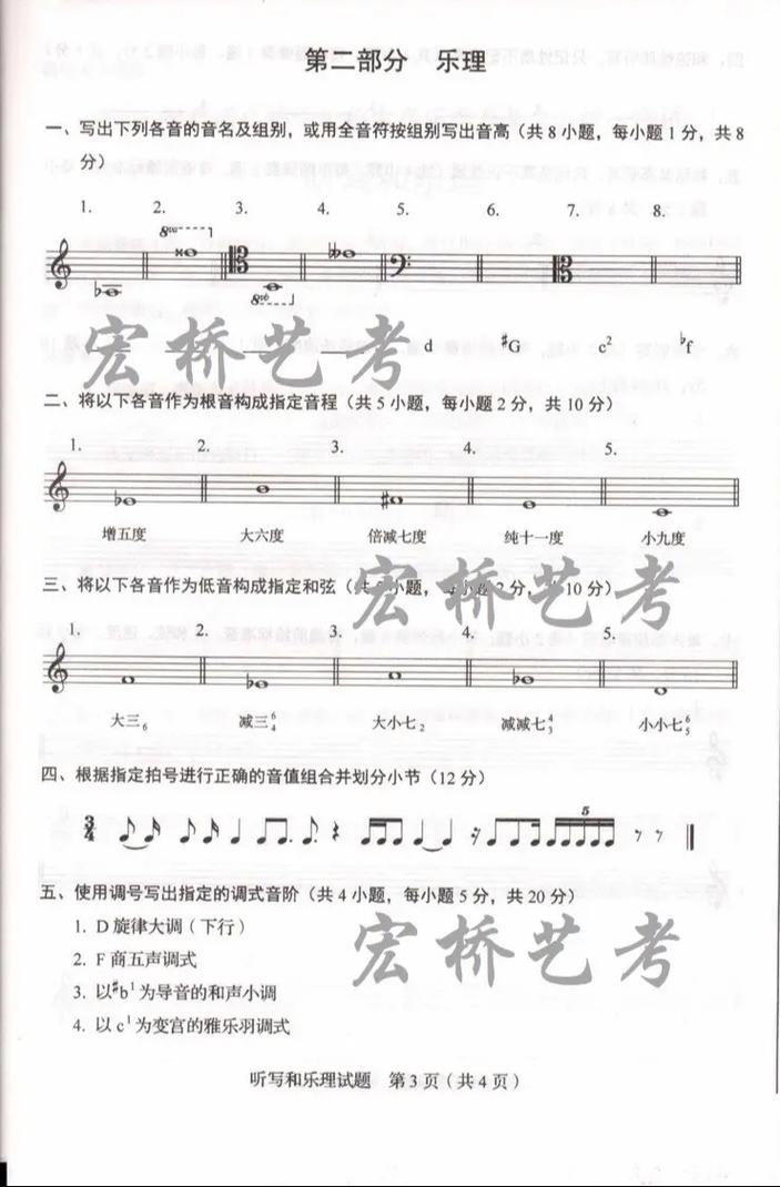 2025艺考乐理判断题