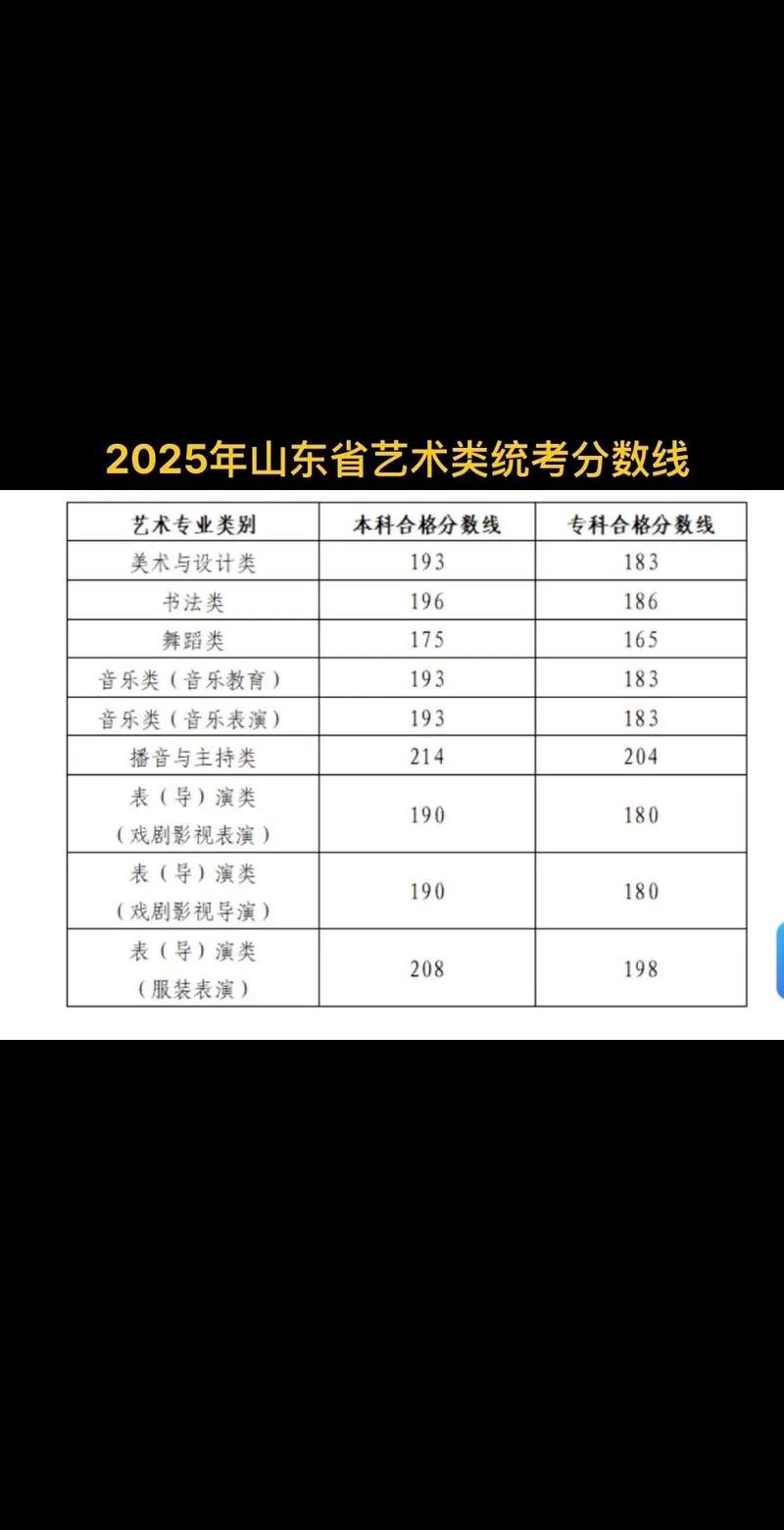2025音乐艺体分数线