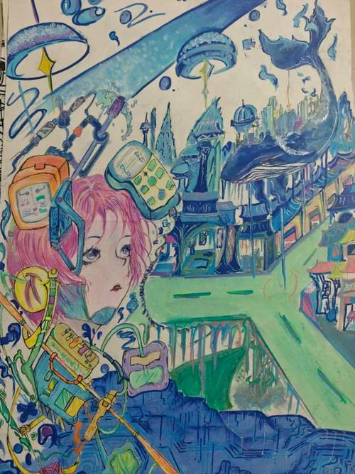 初中美术期末绘画考试