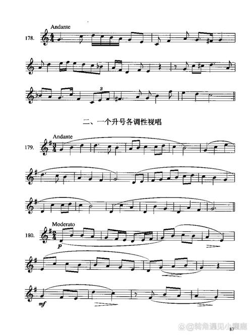 川音艺考五线谱视唱谱