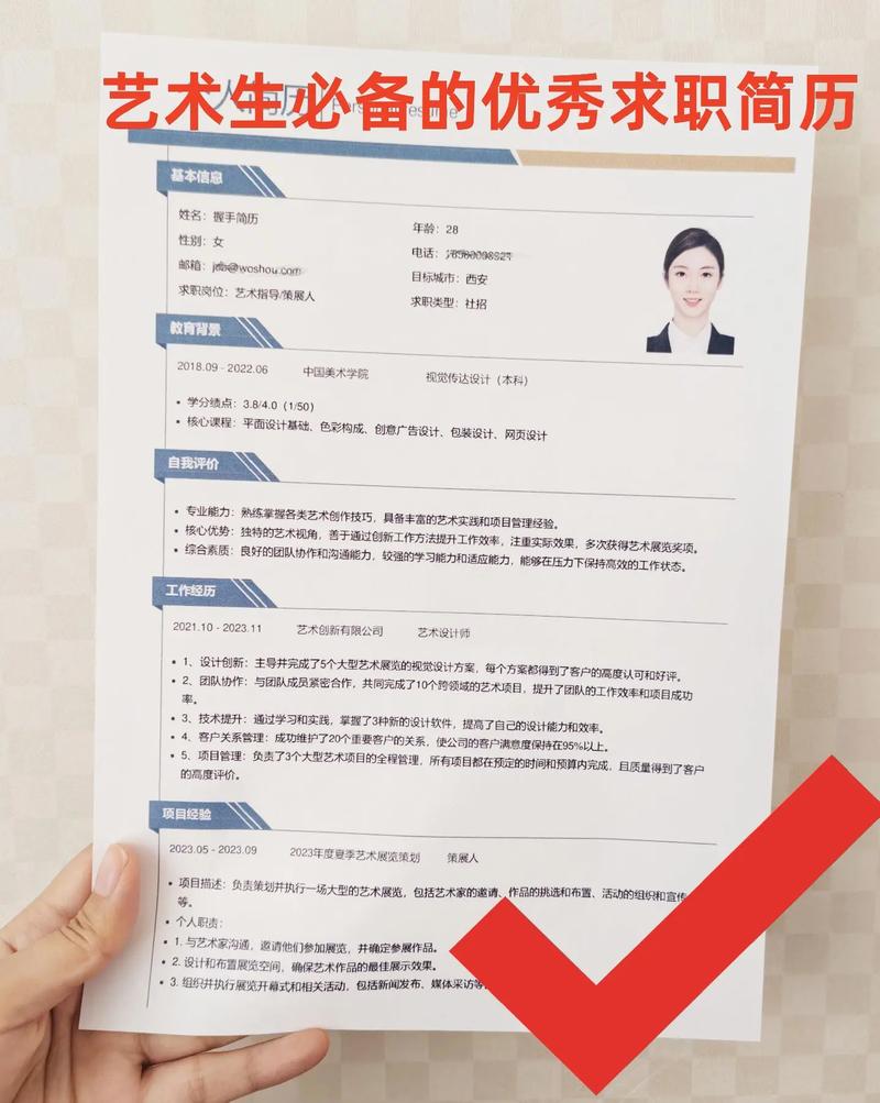 美术培训专业个人简历