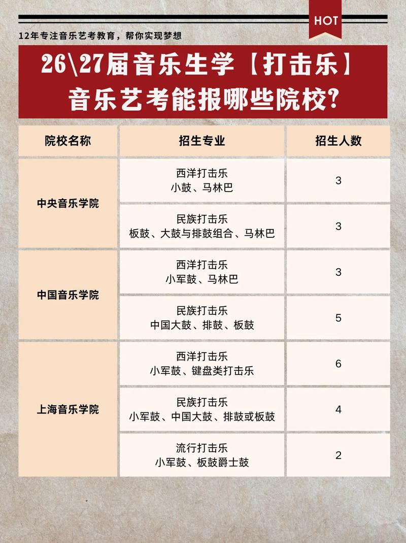 音乐生可以报考几个学校