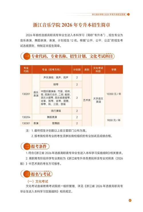 浙江音乐学院专升本加试