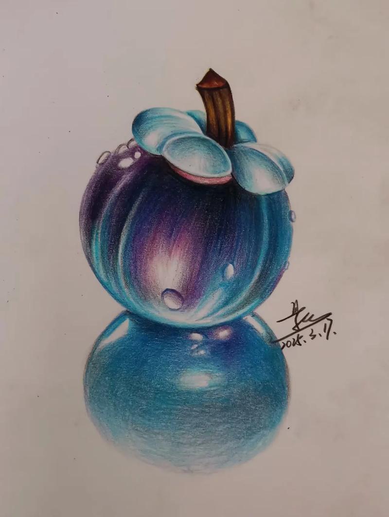 彩铅手绘简单美术中考