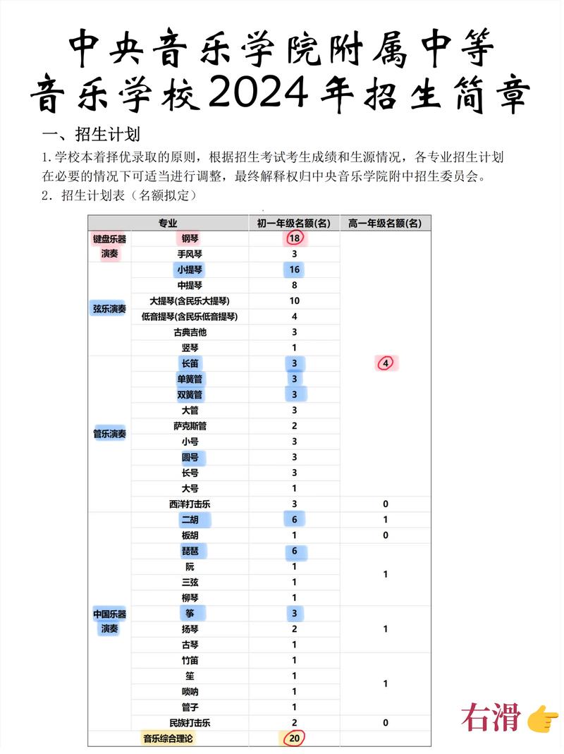 中央音乐学院附中 录取