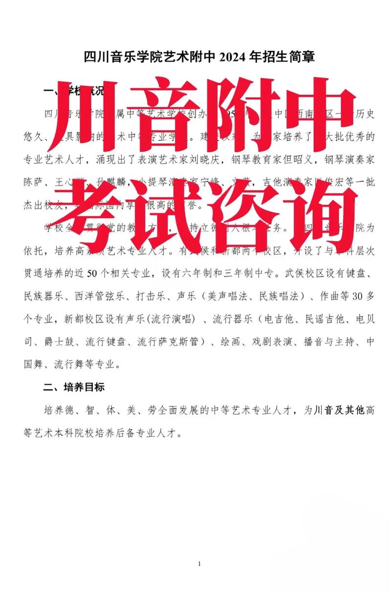 四川音乐学院附中招生