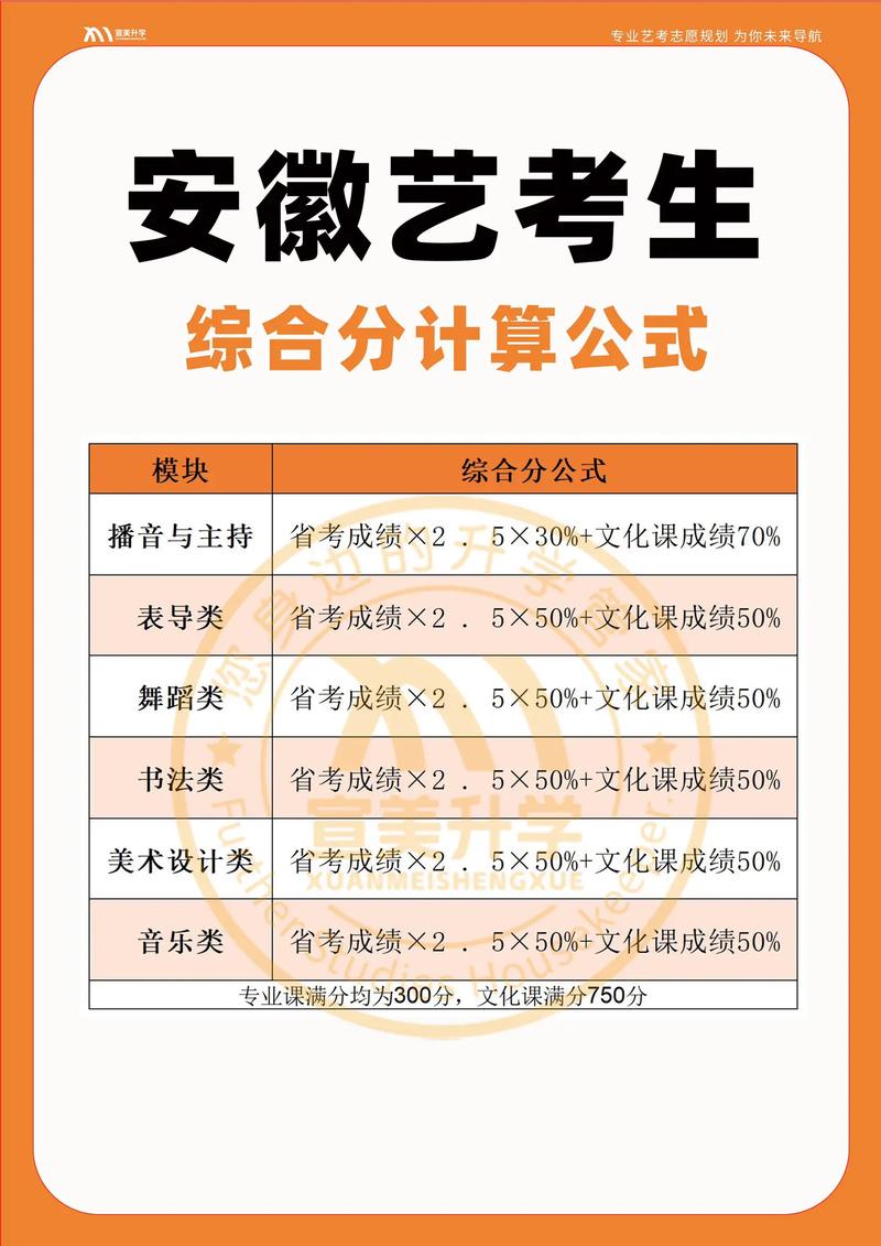 安徽美术生综合分公式