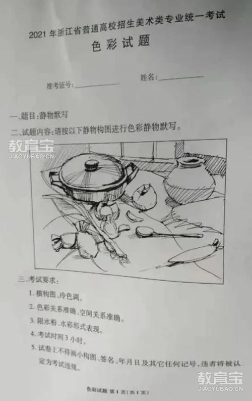 美术艺考设计基础试题